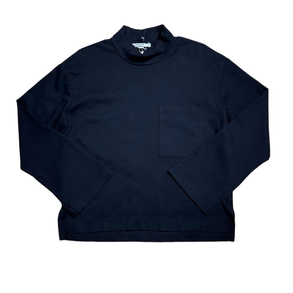 Stateside Anthropologie Black Mock Neck Long Sleeve Top Women’s US M - Picture 2 of 9